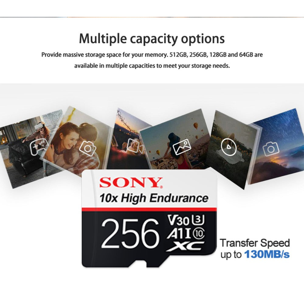 Cartão de Memória SONY Classe 10 de Alta Velocidade Mini Cartão SD 64GB 128GB 256GB 512GB 1TB 2TB Cartão TF Flash