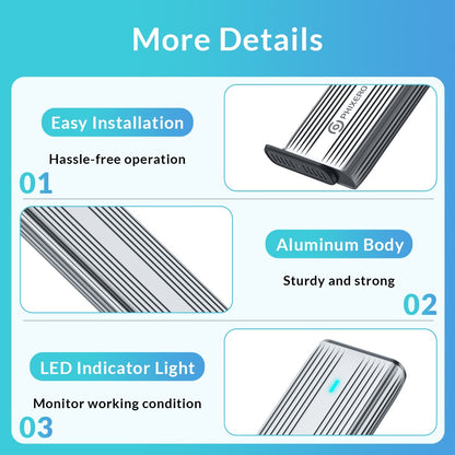 PHIXERO M.2 NVMe SATA SSD Enclosure Duplo Protocolo NVMe para Adaptador USB 10Gbps USB 3.1 Gen2 USB C Case Externo Liga de Alumínio