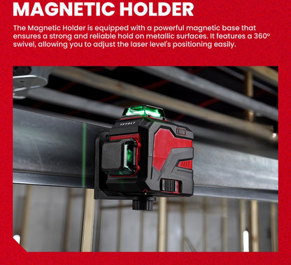 Nível a Laser Verde YEVOLT YVGLL4XS-Series 3/4 Planos 12/16 Linhas Autonivelante 360 3D/4D Horizontal e Vertical Ferramenta de Medição de Energia
