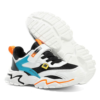 Kids Sports Shoes Boys Sneakers Trendy Non-Slip Running Walking Shoes For School Children Lightweight Casual Tennis Footwear