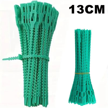 Reusable Adjustable Plastic Plant Cable Ties for Garden Vines, Trees, and Shrubs Support, Locking Nylon Zipper Organizer Tools