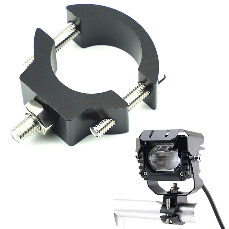 Suporte e Braçadeira para Para-choque – Ajustável para Farol de LED, Farol Auxiliar e Faróis de Milha de Motocicleta