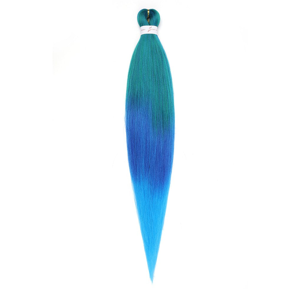 Cabelo Sintético Trançado Pré-esticado Profissional Sem Coceira Fibra Que Sela Em Água Quente 30'' Ombre Textura Yaki Extensões de Cabelo para Trança