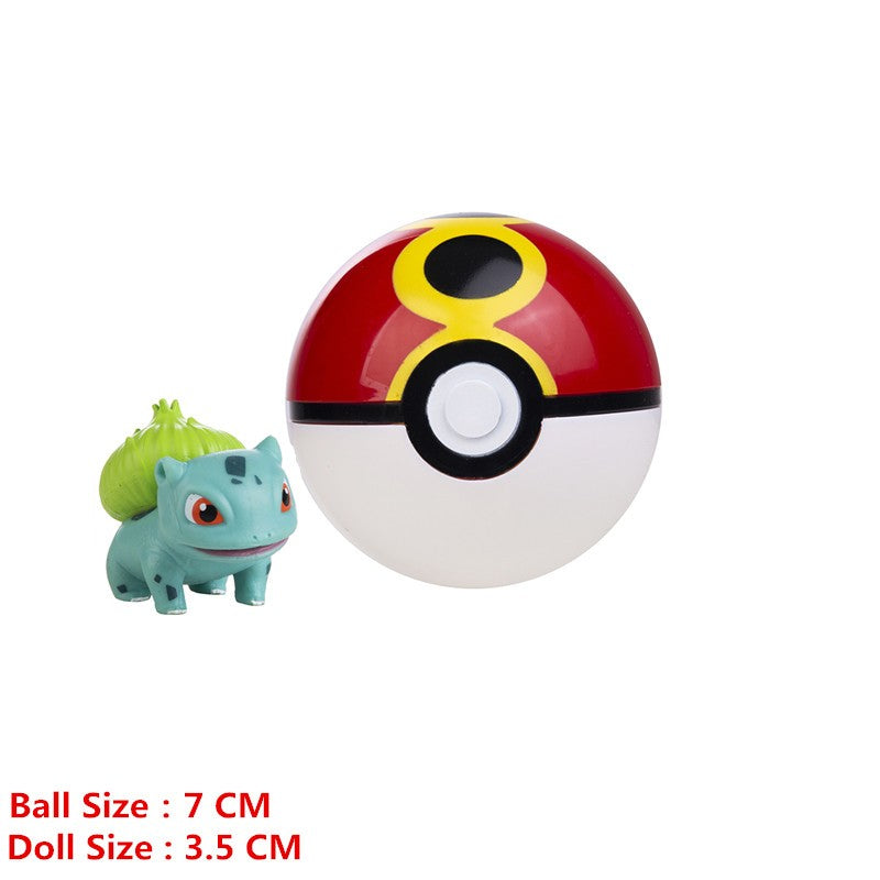 Pokémon Pokeball Com Desenhos Animados Filme Anime Figura Pikachu Charmander Eevee Squirtle Vulpix Qualidade Pet Action Model Brinquedos Presentes