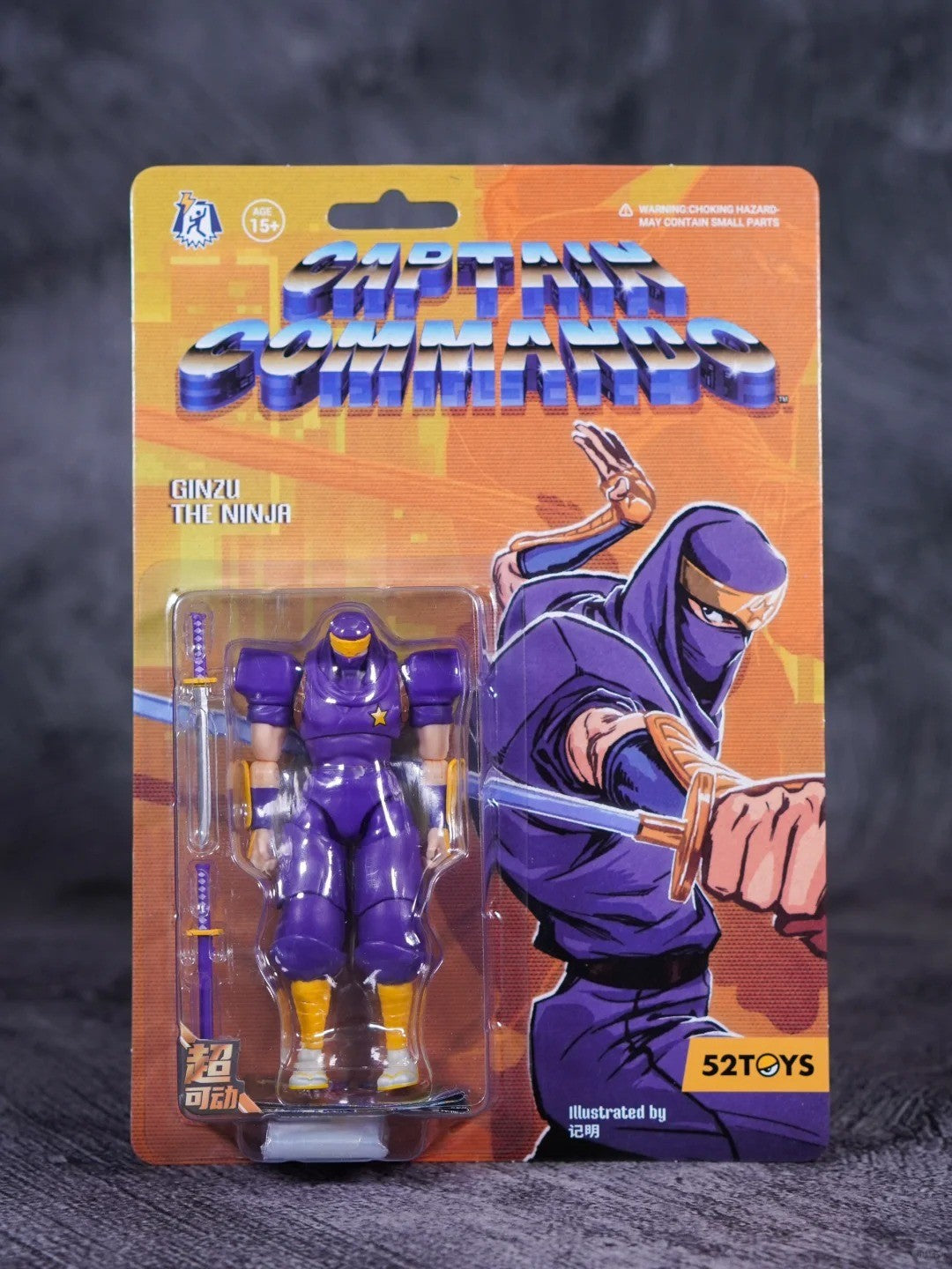 52toys Captain Commando 1/18 Figure Mack The Knife Ginzu The Ninja Baby Head Arcade Game Action Doll Toy Birthday Gifts Hot