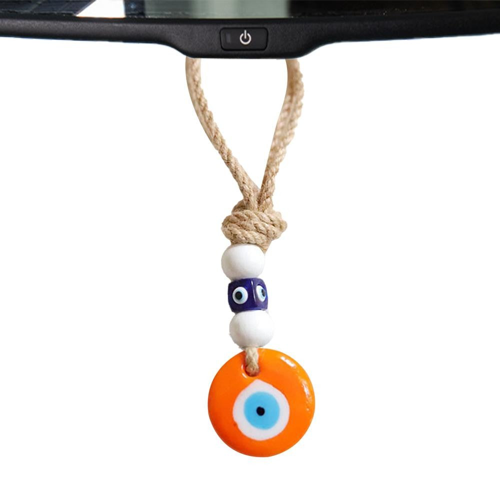 Ornamento Olho Grego Ornamento Olho Grego para Retrovisor de Carro Pingente Olho Grego Azul Turco Amuleto Olho Grego Decoração de Carro Sortuda