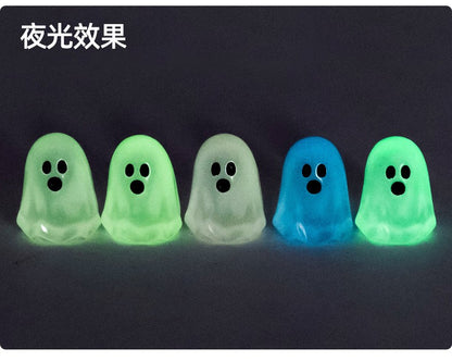 10/20/50pcs Luminous Ghost Figures Glowing At Night Action Figure Mini Micro Landscape Miniatures Halloween Decoration Gifts