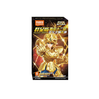 BLOKEES Original Gold Saint Seiya VERSÃO GALAXY V03 Athena Aiolos Mu Milo Aldebaran Aiolia Shaka Dohko Boneco Articulado Brinquedo Presente