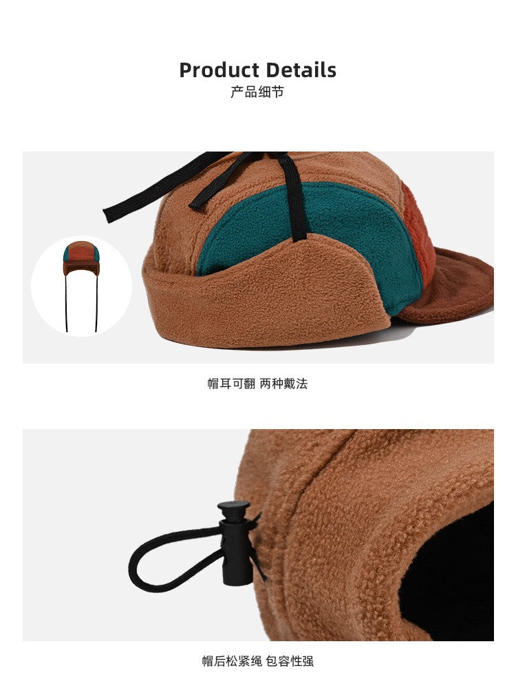 Chapéu de Inverno Corta-vento Térmico de Fleece Estilo Pescador Cinco Painéis para Ciclismo, Atividades ao Ar Livre, Proteção de Orelha Contra o Frio para Esportes de Inverno?