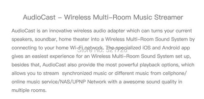Wireless Wifi Music Audio Streamer Receiver Audiocast Ieast pPlay M5 DLNA For Airplay Audio Music Adapter Multi Room Streams