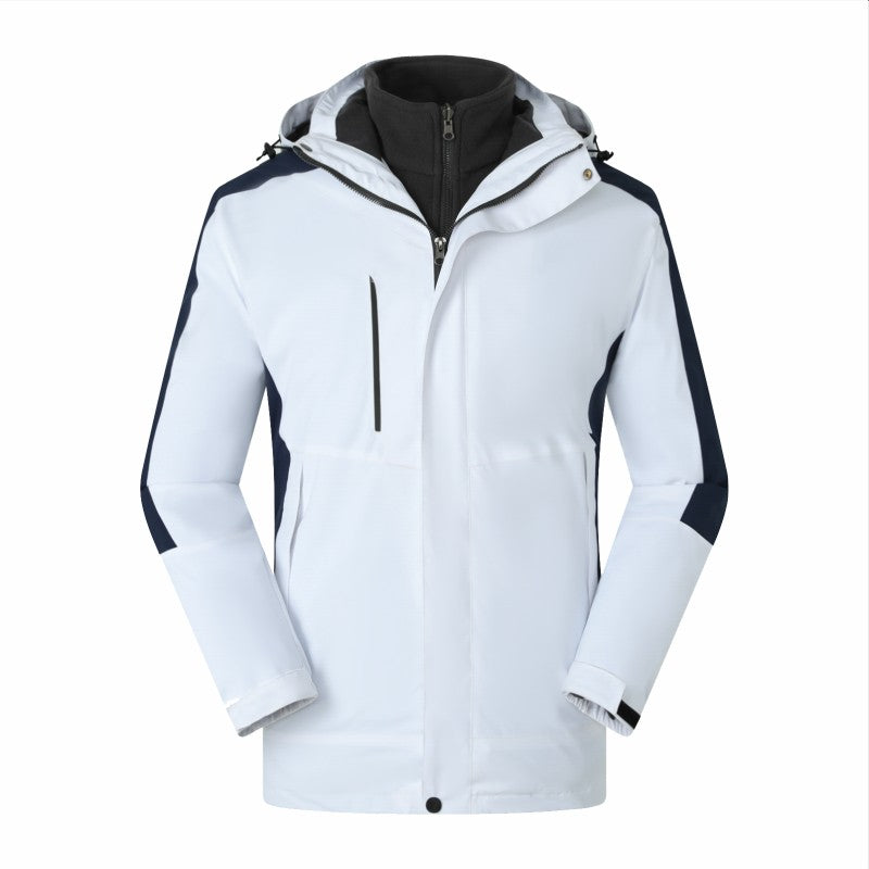 Customized Windbreaker printing free logo image picture thick fleece lined jackets outdoor sportswear windproof coat team clothi