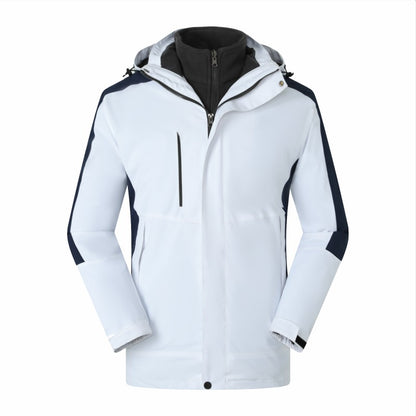 Customized Windbreaker printing free logo image picture thick fleece lined jackets outdoor sportswear windproof coat team clothi