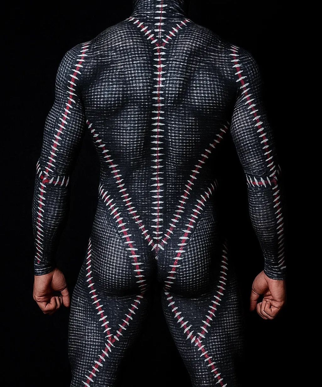 Halloween Lizard Bodysuit Men's Unique Muscle Series Holiday Jumpsuit Carnival Costume Adult Roleplay Party Masquerade Ball Set