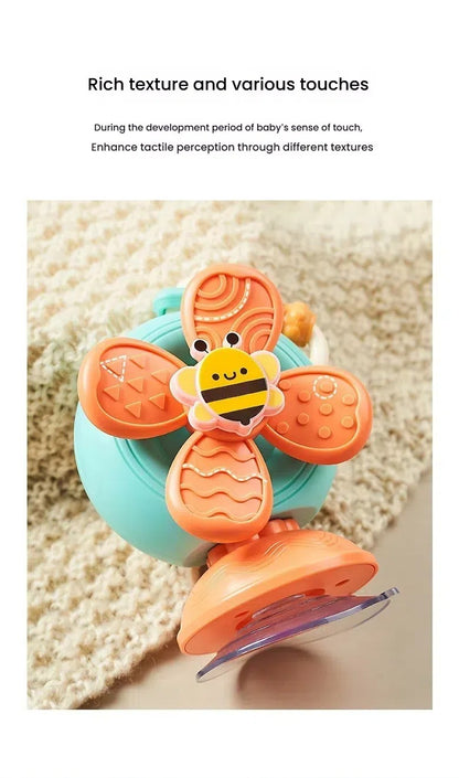 Brinquedo Giratório Caracol Destacável | Moinho de Vento com Ventosa e Brinquedo Sensorial para Carro – Jogo de Viagem Criativo para Habilidades Motoras Finas do Bebê de 0 a 12 Meses