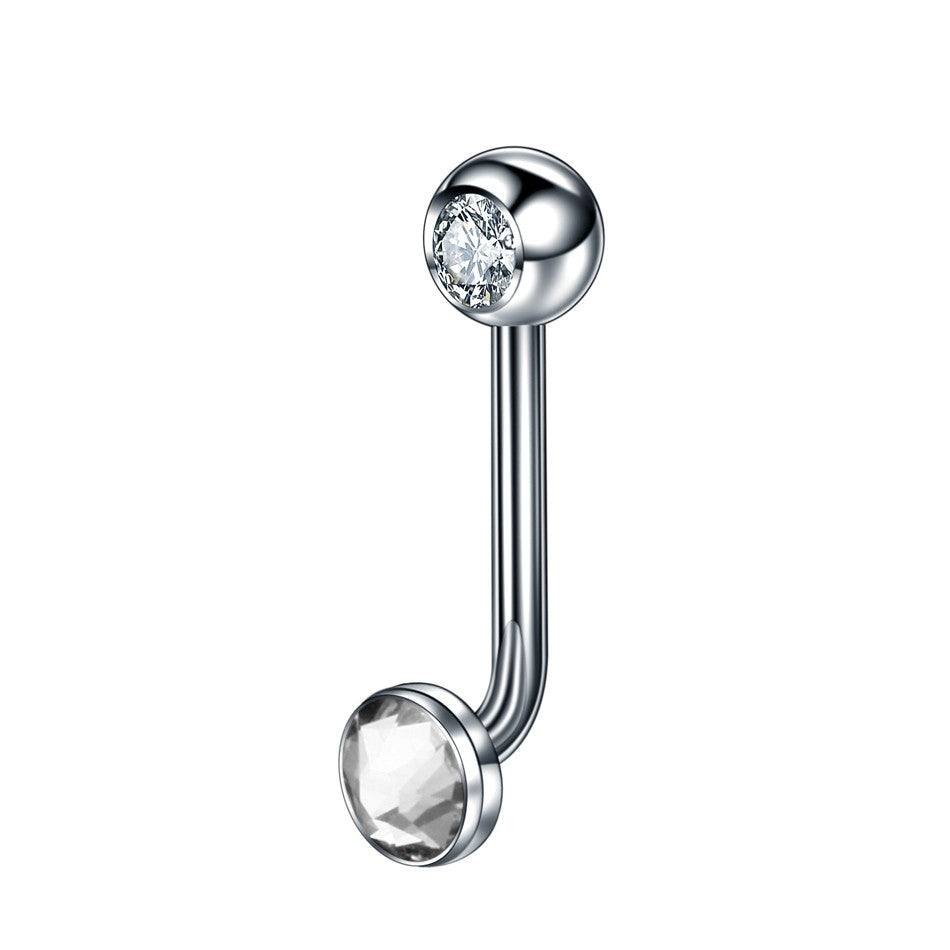 1PC Titânio Christina Vertical Hood Piercings Anéis de Lábio Flor Opala Sexy Piercings de Lábio Joias de Piercing de Sobrancelha VCH