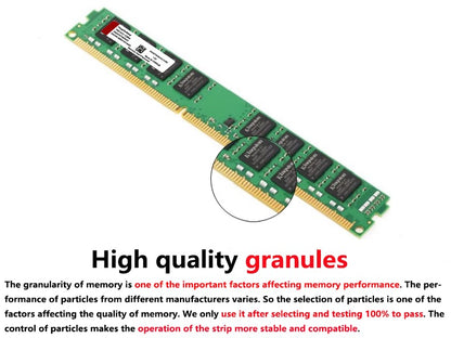 Memória RAM DDR3 1GB 2GB 4GB 8GB DDR2 RAM 5300 6400 10600 12800 Memória de computador de mesa 2RX8 Intel e AMD RAM totalmente compatível