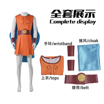 Anime Megara Hades Hercules Cosplay Costume Megara Pink Dress Strongman Jumpsuit Cape Hades Long Robe Halloween Carnival Suit