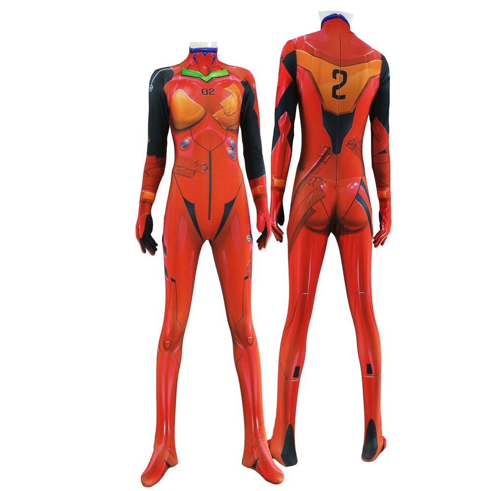 Asuka 3.0 Cosplay Costume Superhero Zentai Suit Asuka Langley Soryu Halloween Bodysuit