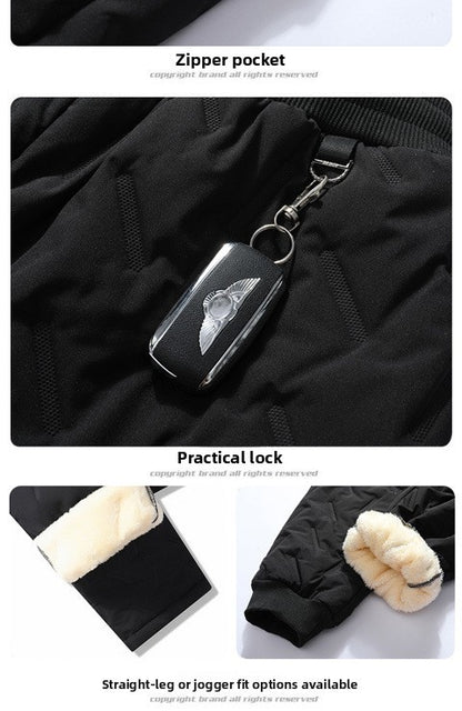 Casual Men's Clothing Men Pants Dresy Baggy Sweatpant for Women Elastic Waist Sports Drawstring Winter Clothes Warm Windproof