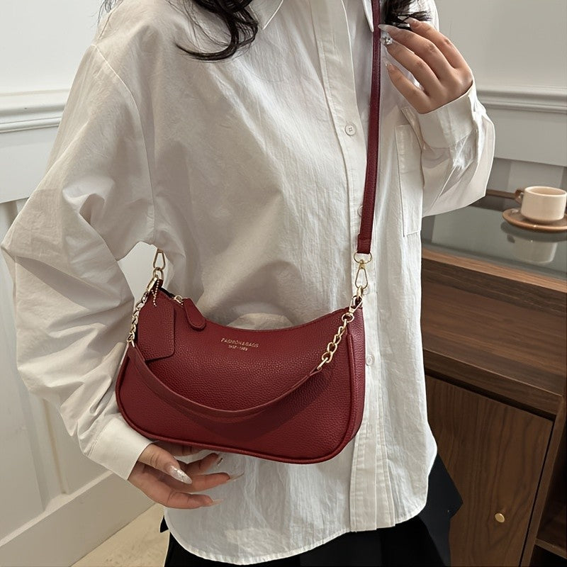 Fashion Shoulder Crossbody Bag with Adjustable Strap, Elegant Underarm Bag for Leisure Daily Party Handbag, Women'S Shoulder Bag