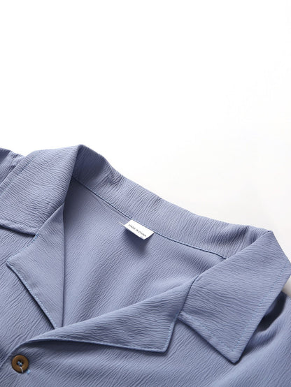 2025 Men's Casual Lapel Long Sleeve Shirts Tops Solid Loose Oversized T Shirt Men Cotton Linen Shirt Fashion Hawaiian Shirt Male