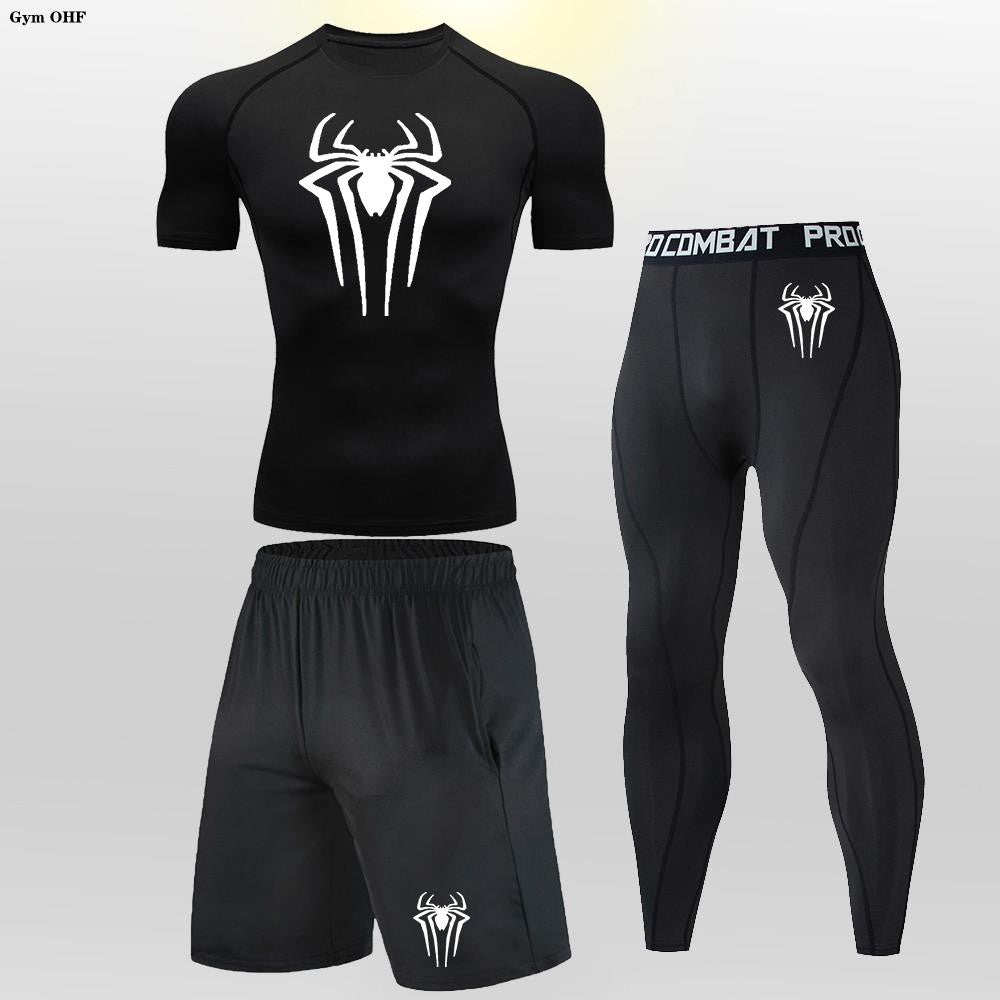 Thermal Man Underwear Set Spi/Der Compression T Shirt Leggings Yoga Sets Fitness