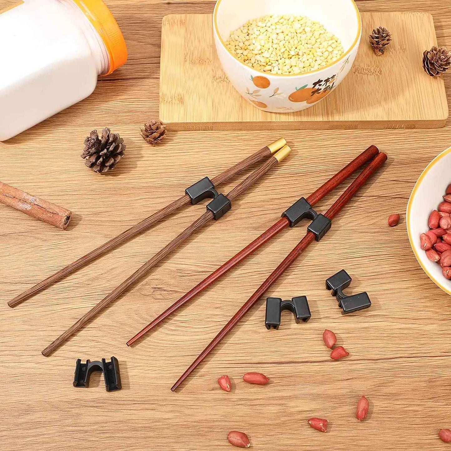 5/6 PEÇAS Treinador de Hashi Reutilizável Antiderrapante Reutilizável e Substituível Ajudante Asiático para Crianças Adultos Iniciantes de Todas as Idades