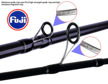 Vara de Pesca de Isca MAXIMUS 1.8m 2.1m 2.4m 2.7m 3.0m Carbono 30T Spinning Baitcasting Guia FUJI Viagem Casting 3-35g L/M/MH BIUTIFU