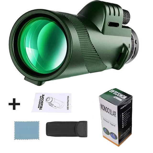 Telescópio 80x100 Portátil Zoom HD 5000M Dobrável de Longa Distância Mini Telescópio Potente para Caça Esportes Acampamento ao Ar Livre Viagens