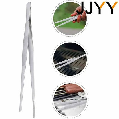 JJYY 304 Stainless Steel Food Tongs Long Handle Non-Slip Barbecue Tongs Steak Tongs Kitchen Cooking Tools kitchen accessories