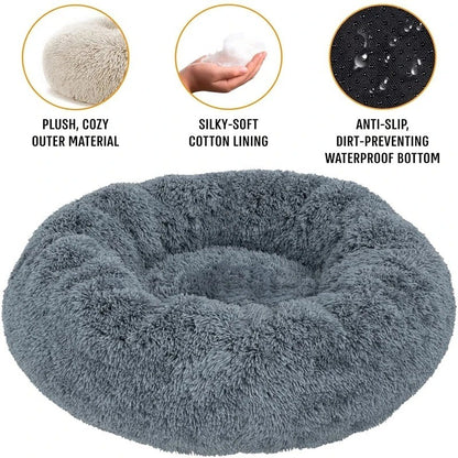 Cama Redonda para Cães, Cama Quente de Inverno para Gatos, Cesto de Pelúcia para Cães, Cama Lavável para Pequenos, Médios e Grandes Cães, Sofá para Gatos
