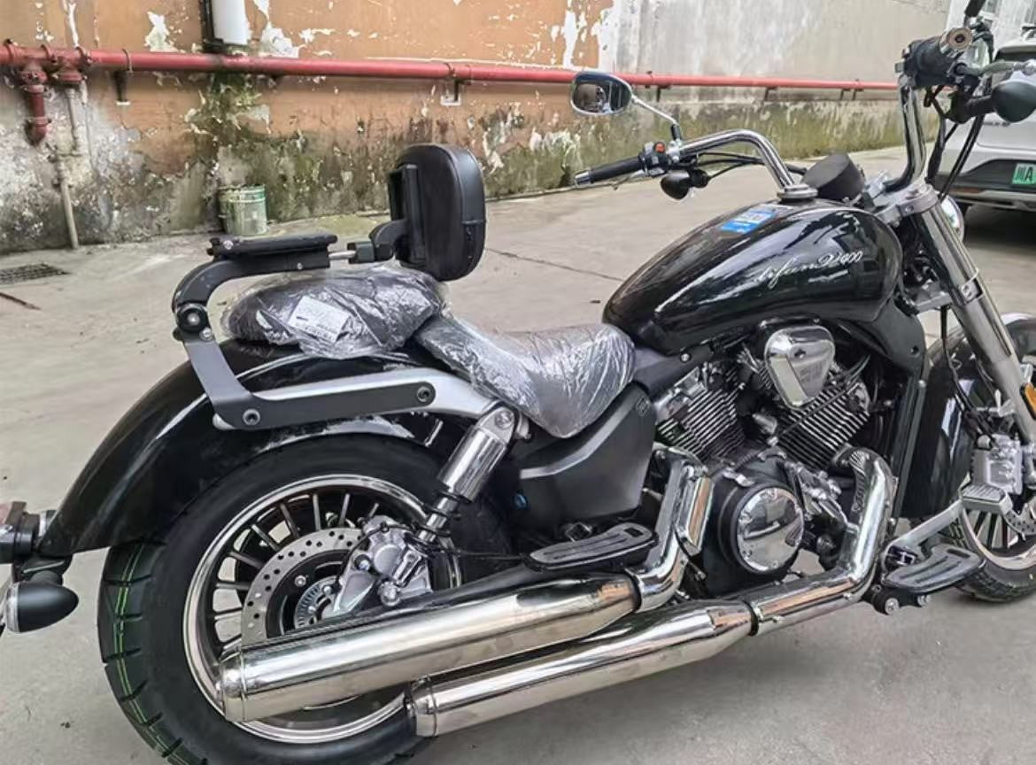 For Lifan V400 Rear Rack Sissy Bar Crash Bar Windshield Side Bag Box Accesorios Moto Maletas Defensas Parabrisas Respaldo Parts