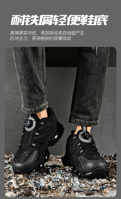 Men's Military Tactical Boots Army Boots Men Side Zipper Military Boots Men Anti-Slip Ankle Boots Work Safety Shoes Hiking Shoe