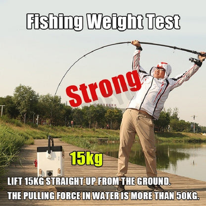 Cana de Pesca Telescópica de Carbono Portátil de 3,0M-4,5M, Vara de Pesca Giratória para Barco, Água Salgada, Água Doce, Surfcasting, Baitcasting