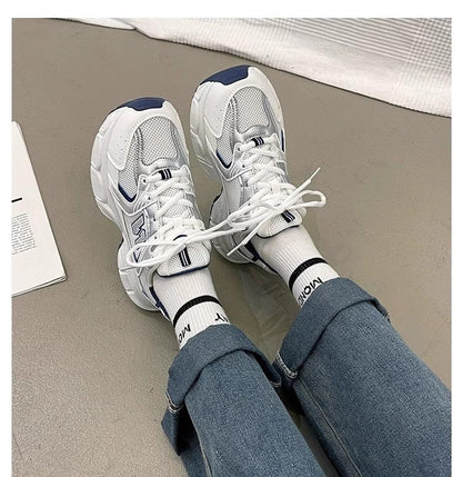 Women's Fashion Dad Shoes -Platform Mesh Running Sneakers?Breathable Casual Sports Shoes for Students?Everyday Training Shoes ?