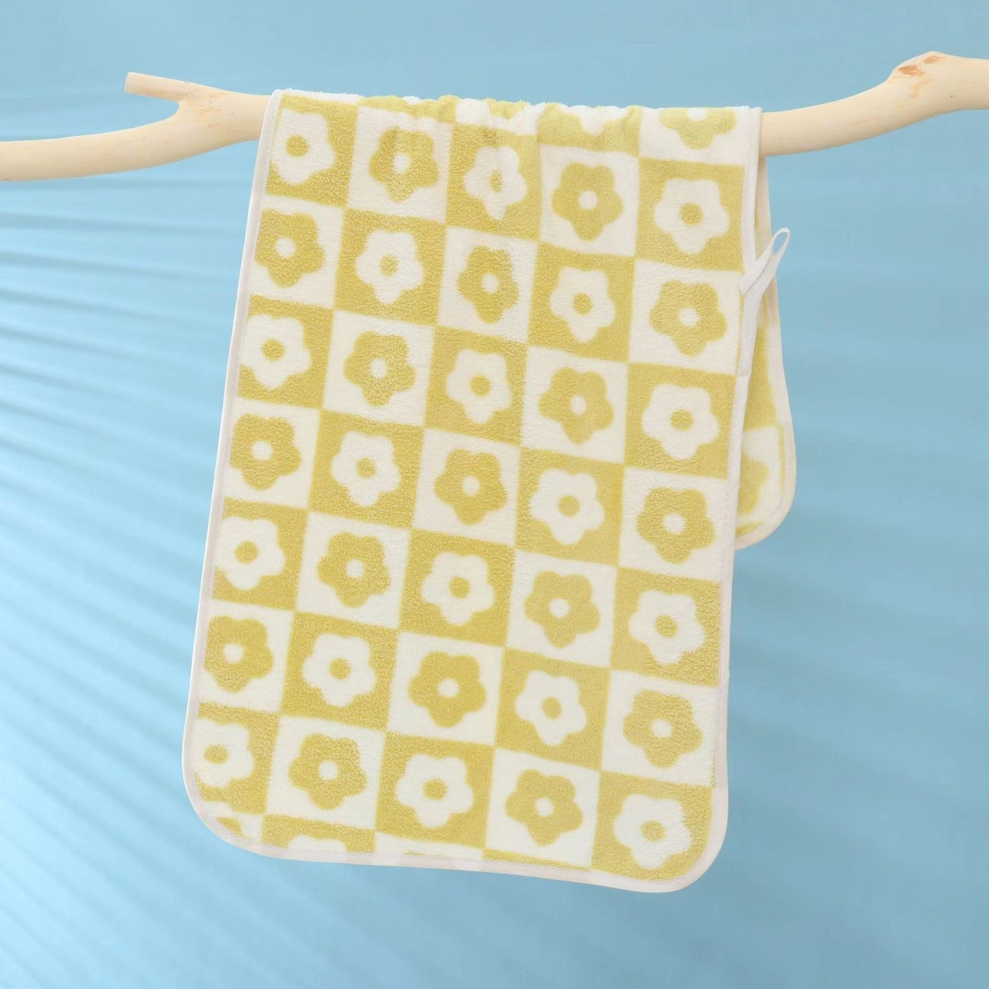 35x75cm Flower Pattern Coral Velvet Absorbent Quick Drying Face Towel Soft Adults Face Hand Towel Bathroom Microfiber Bath Towel