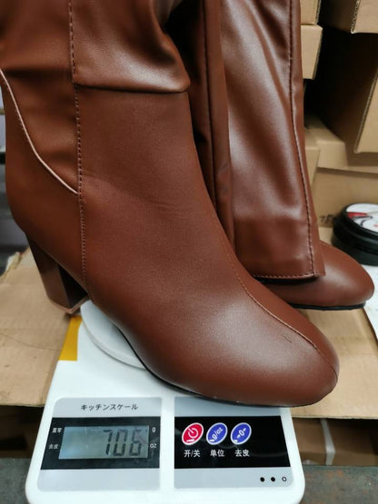 Autumn And Winter Women'S High Boots Fashion Soft Leather Back Zipper Long Boots Ladies Comfortable Knee High Boots Botas Mujer