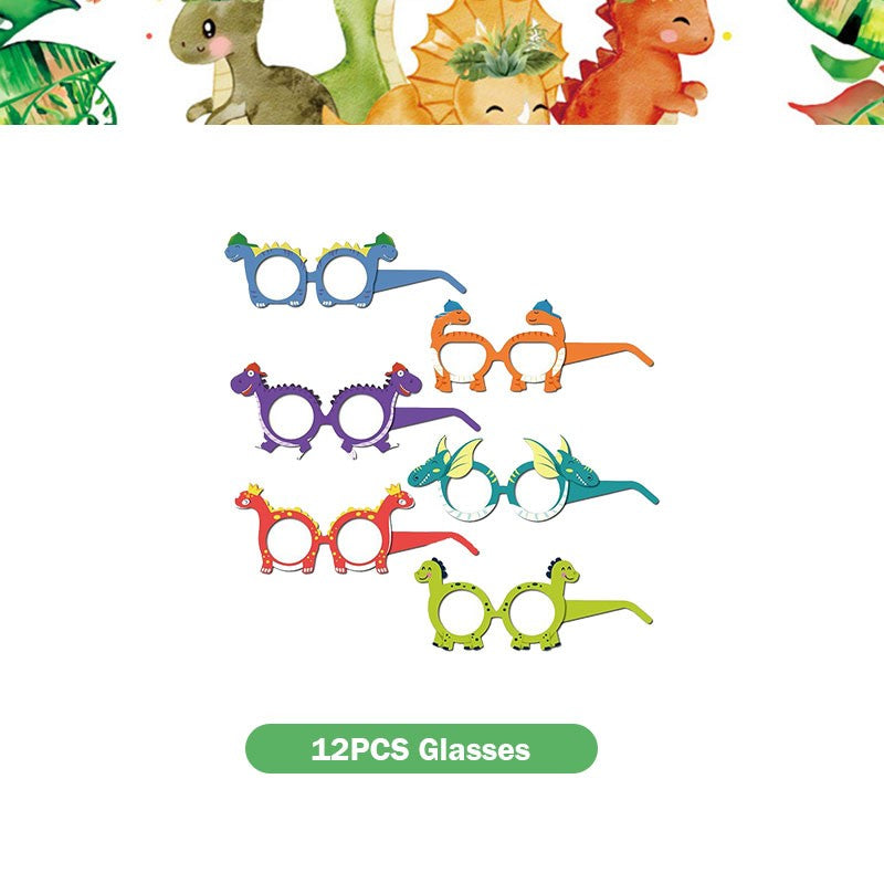 Happy Dinosaur Birthday Decoration Party Supplies Set Cup Plate Dinosaur Balloons Stickers Banner Gift Bags for Kids Boy Favors