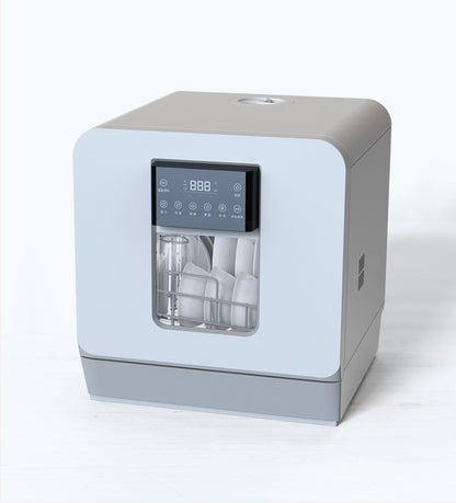 8 Sets Compact Built-in Stainless Steel Electric Dishwasher Customized Integrated  Dishwashing Machine Black Household Hotel