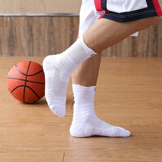 1/3pairs/Lot Men's Socks Compression Stockings Breathable Basketball Sports Cycling running Towel Socks High Elastic Tube Socks