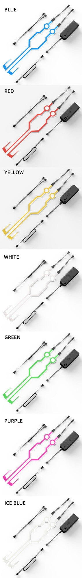 Luzes de Advertência LED para Capacete de Moto, Capacete para Pilotagem Noturna, Tira de Luz Fria EL à Prova d'Água, Adesivo, 4 Acessórios de Pisca-pisca