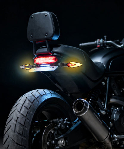 1 par de luzes LED para piscas de motocicleta, branco, amarelo, indicador, fluxo de água, indicador traseiro, pisca-pisca, DRL, luz de circulação diurna