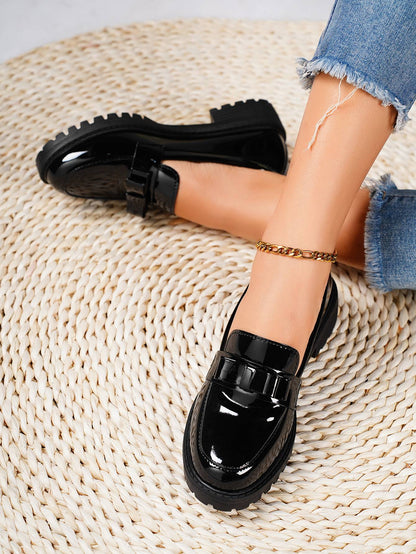 2024 New Summer Ladies Fashion Round Toe Retro Solid Color Mary Jane Shoes Daily Casual Shopping Ladies High Heels Zapatos Mujer