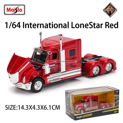 Maisto 1:64 Mercedes-Benz MACK Anthem Trailer modelo de simulação de carro modelo de carro de liga leve brinquedo de carro masculino presente de coleção