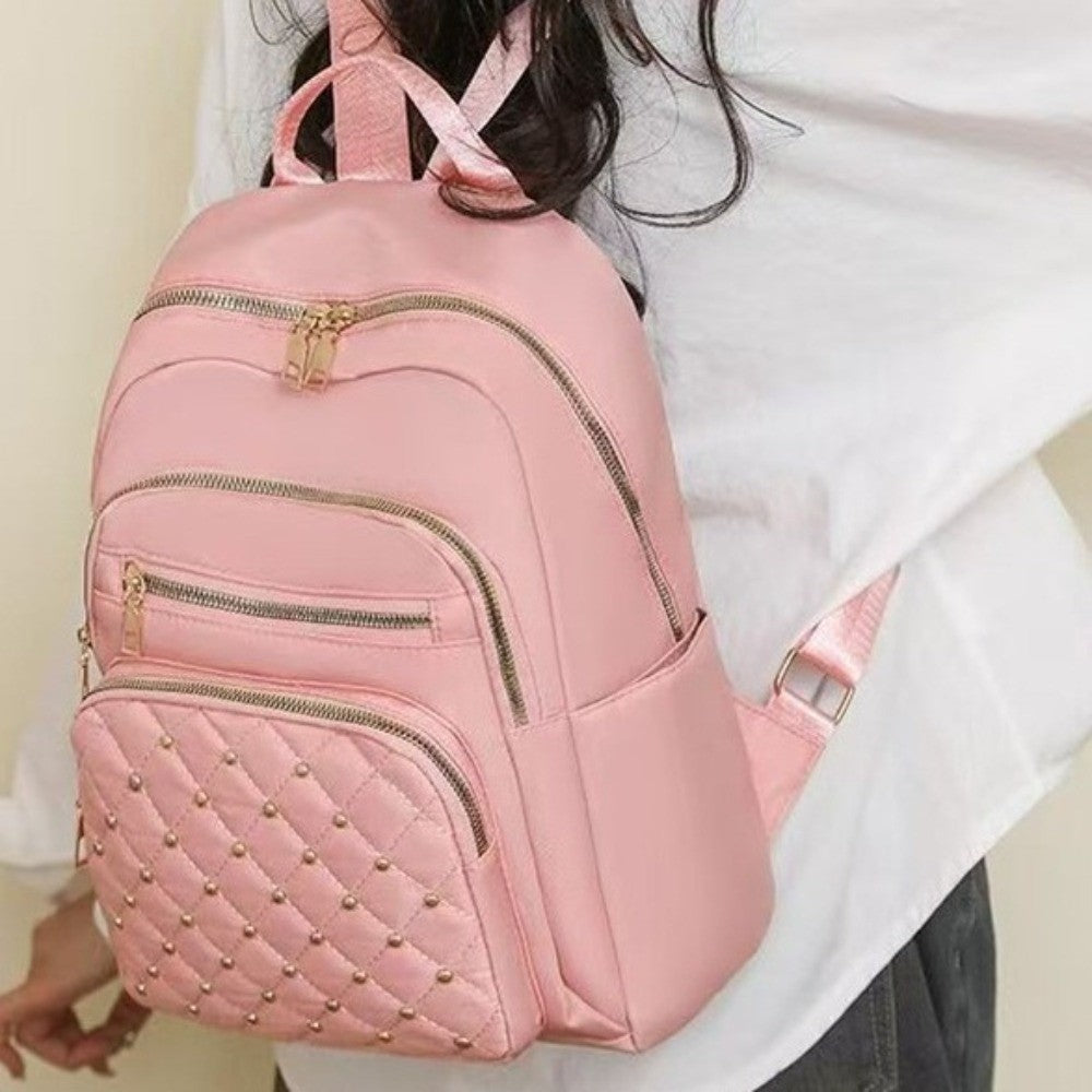Casual Classic Vintage Backpack Elegant Multiple Pockets Women Backpack Adjustable Straps School Bag Girls