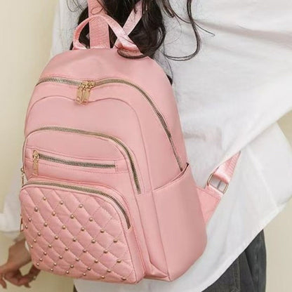 Casual Classic Vintage Backpack Elegant Multiple Pockets Women Backpack Adjustable Straps School Bag Girls