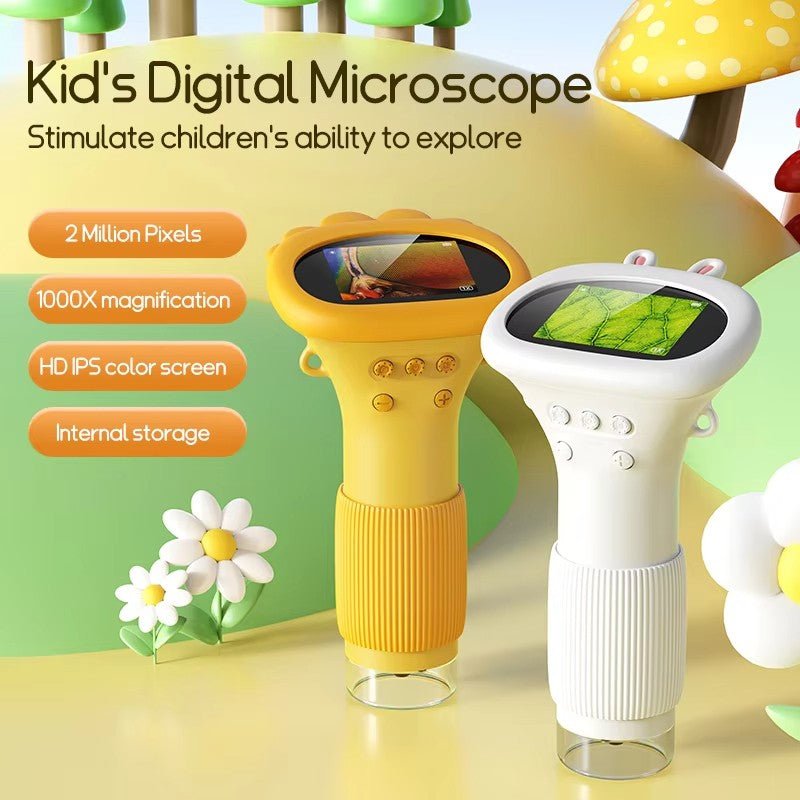 Microscópio Infantil 1000x Lupa Microscópio 200 Megapixels Com Função Foto e Vídeo LED Brinquedos Educacionais Ciência Para Crianças