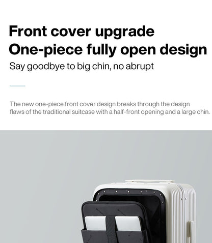 Hanke New Design Luggage Business Travel Suitcase Carry On Boarding Cabin Trolley Case PC Material Rolling Spinner Wheels