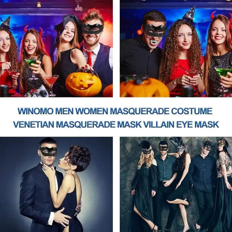 Men Woman Masquerade Masks Half Face Mask Couple Venetian  Stage Cosplay Costume Halloween Prom Party Headdress Funny Eye Masks