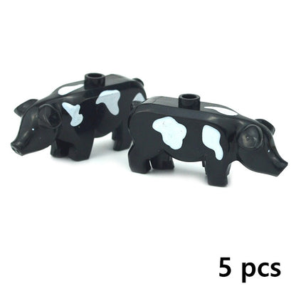 Creative DIY Model cute little Animal MOC Brick Building Blocks Pet Zoo Dog Duck Tortoise Penguin Cat Pig Bird Rabbit Toys